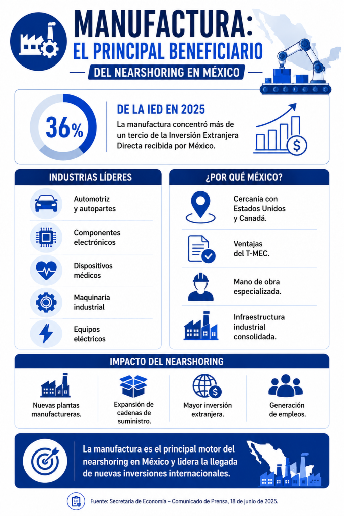Sectores que más se han beneficiado del Nearshoring